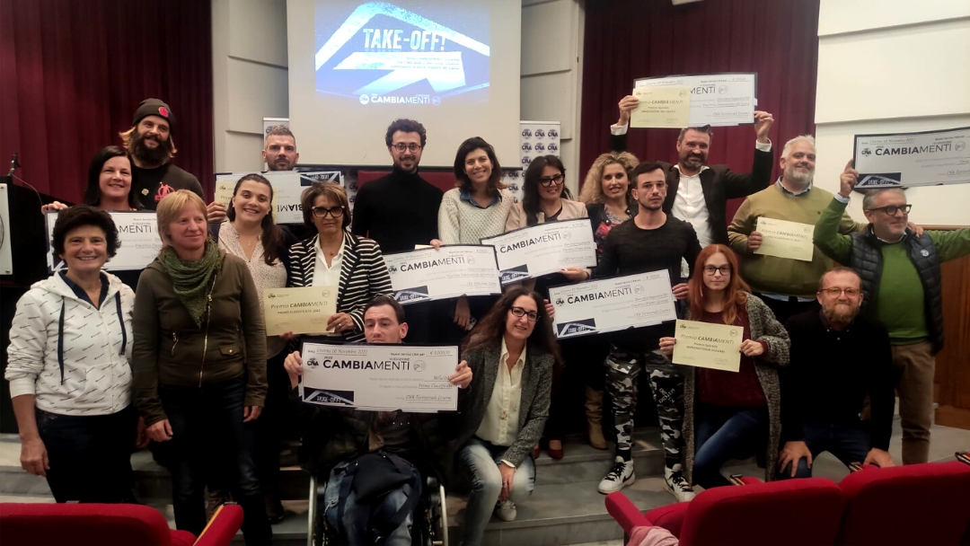Il gruppo delle imprese premiate al Premio Cambiamenti 2022 CNA Livorno